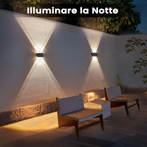 Thumbnail 8 de IIRARA Lampada Solare da Esterno 4P - Illuminazione Bianco Caldo, IP67, 100LM