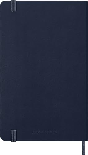 Detalle de Moleskine Agenda Giornaliera 2027 – Planner 12 mesi, copertina rigida, chiusura elastica, formato Large 13x21 cm, Blu Zaffiro