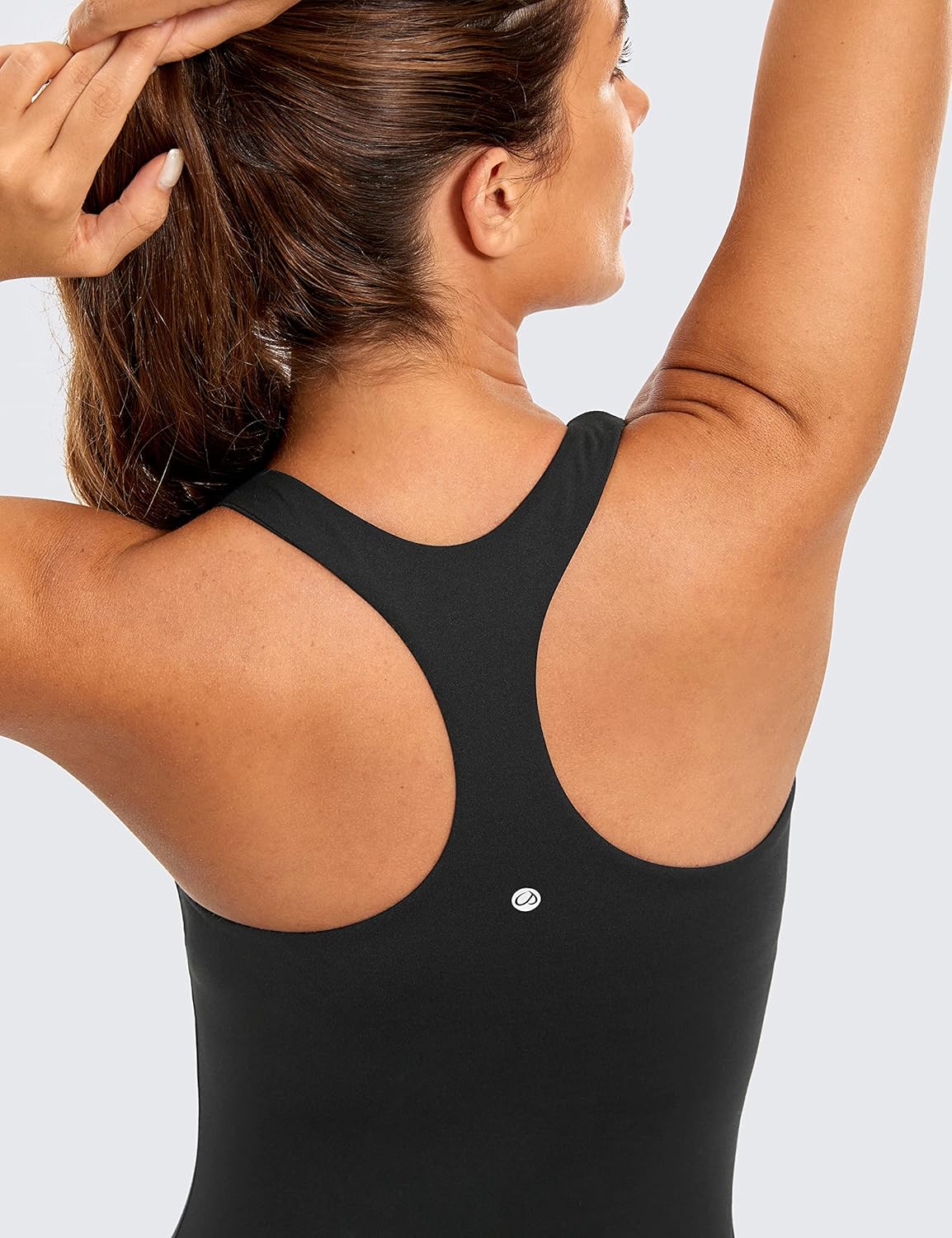 Thumbnail 5 de CRZ YOGA Women's Butterluxe Tank with Built-in Bra Racerback – Longline Crew Neck
