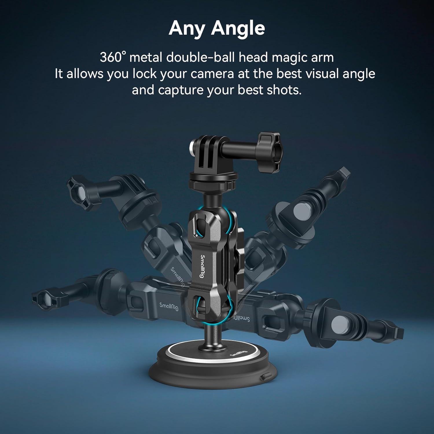 Detalle de SmallRig 2-in-1 Magnetic Suction Cup Mount for GoPro and Action Cameras (4466)