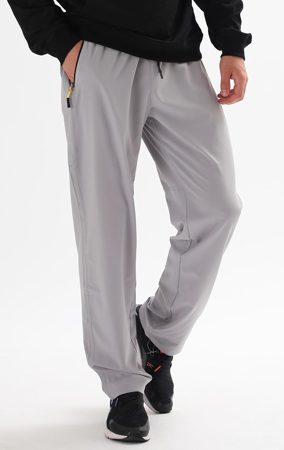Detalle 2 de Men's Elastic Waist Hiking Pants Quick-Dry Water-Resistant