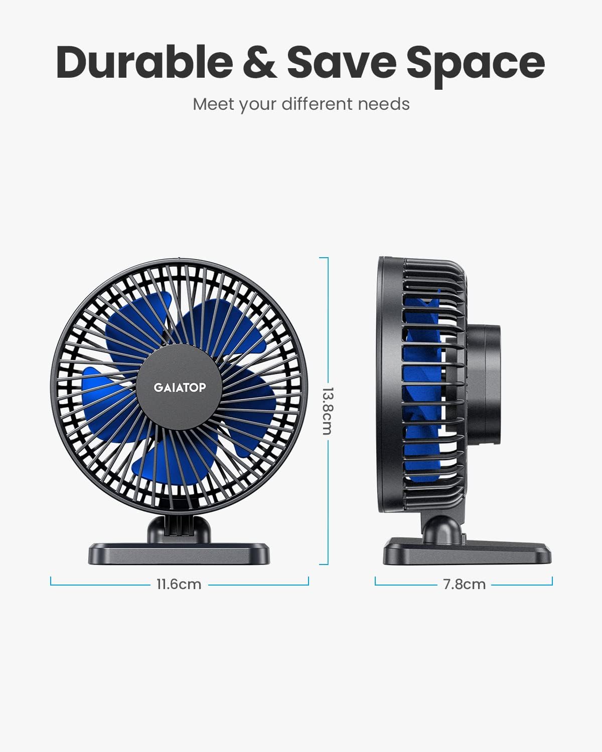 Thumbnail 4 de Gaiatop USB Desk Fan Small Yet Powerful