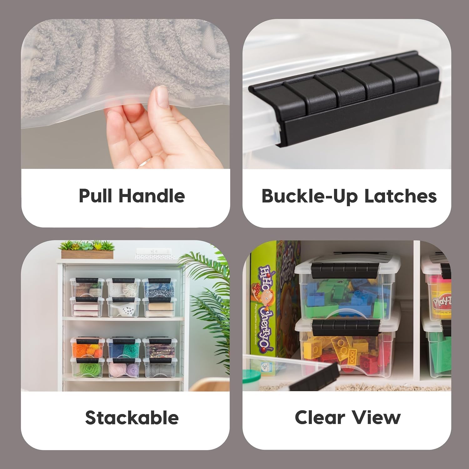 Detalle de IRIS USA 6-Pack 6 Quart Storage Bins