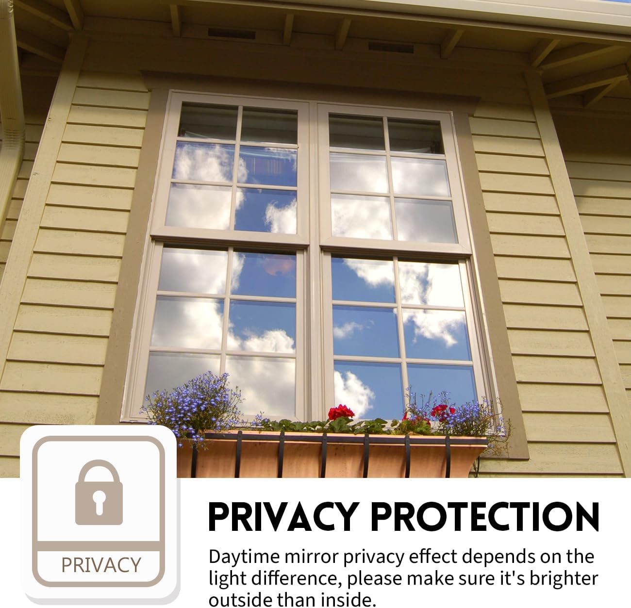 Detalle de KESPEN Window Privacy Film One Way Daytime Privacy Static Cling Sun Blocking Anti UV Reflective Window Tint