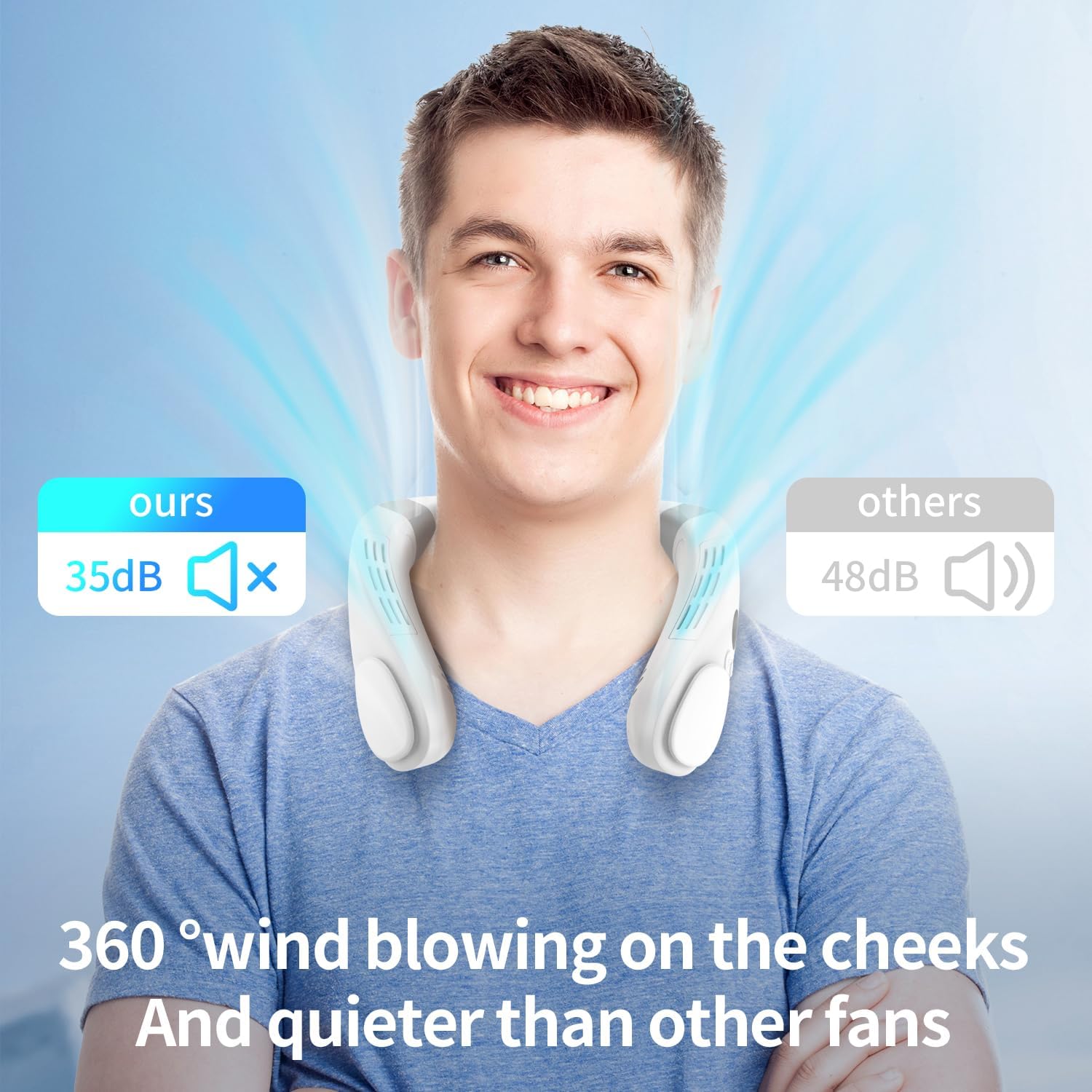 Thumbnail 4 de PluvoFan 6000mAh Neck Fan with Cooling Plate – A practical, portable cooling companion