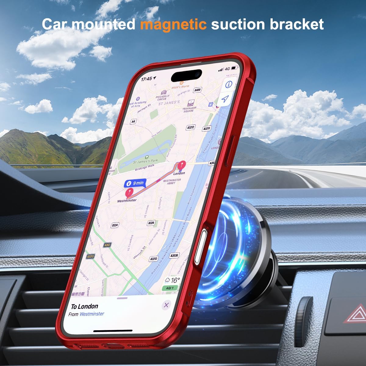 Detalle 2 de SKYLMW iPhone 16 Case 6.1" Magnetic Stand