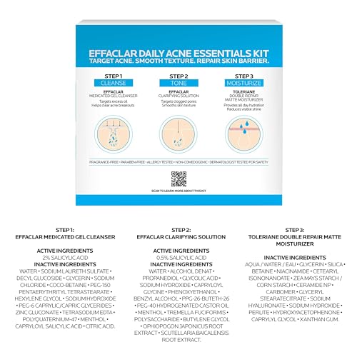 Thumbnail 10 de La Roche-Posay Effaclar Daily Acne Kit: Cleanser, Toner & Matte Moisturizer