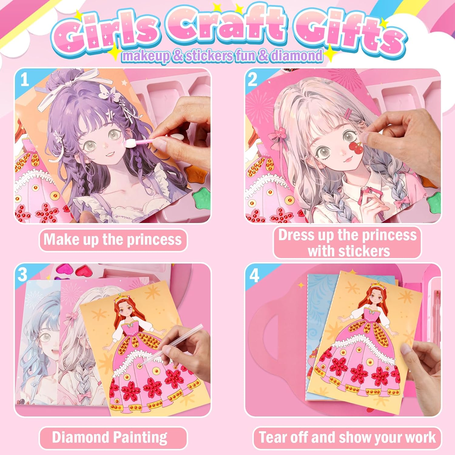 Detalle 2 de Creative Plane 3‑in‑1 Princess Craft Set
