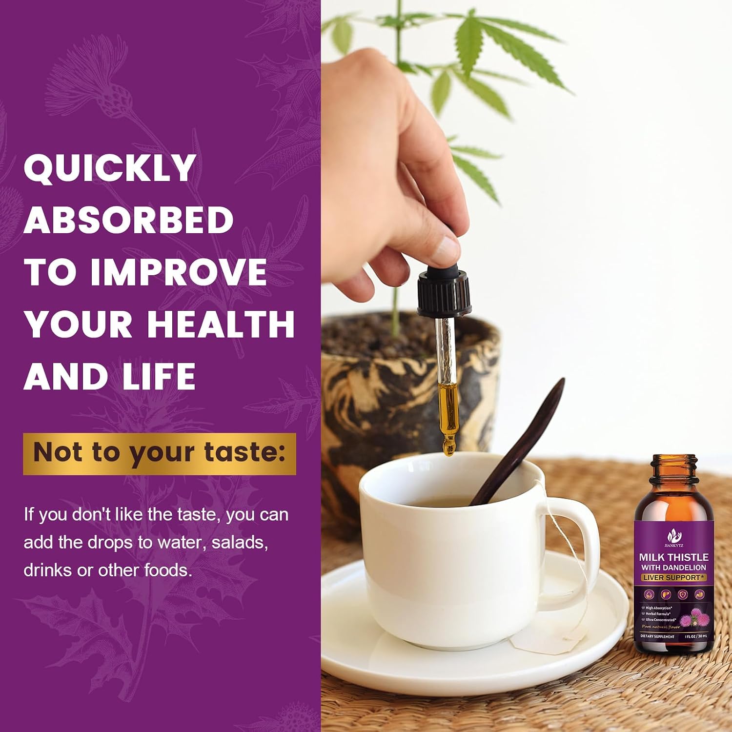 Thumbnail 4 de JIANKYTZ Milk Thistle Liquid Drops, 2 mL