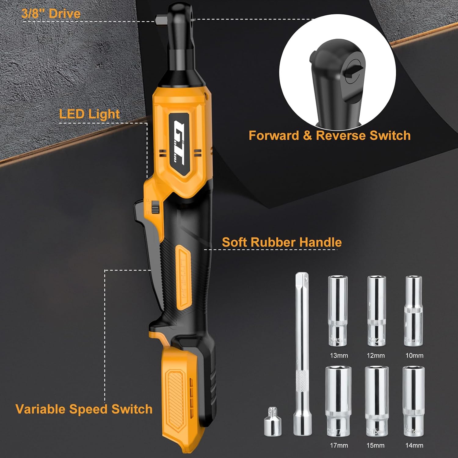 Thumbnail 5 de GOTUU Cordless Ratchet Wrench 3/8-Inch