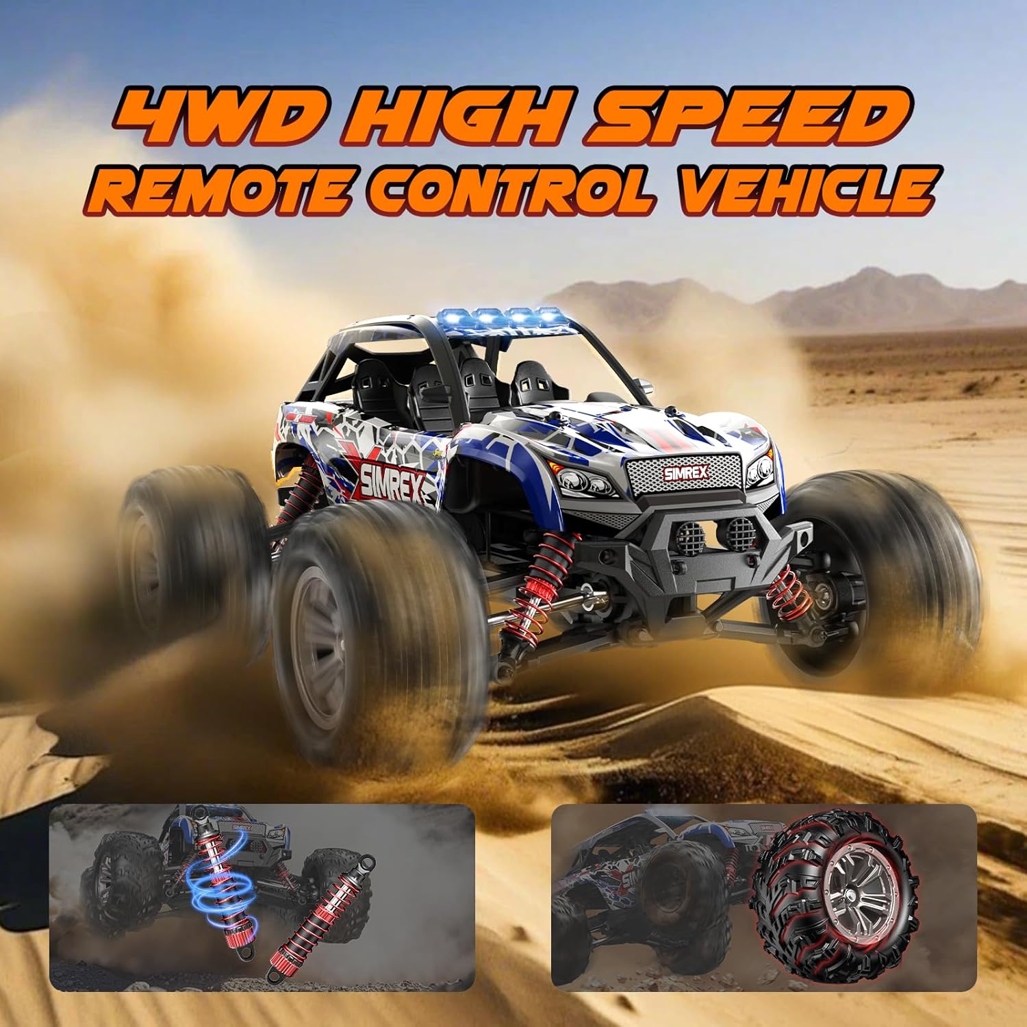 Detalle de SIMREX 1/16 4WD 36 KPH RC Truck