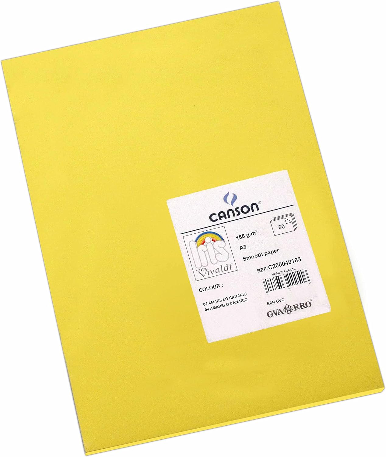Thumbnail 1 de Canson Iris Vivaldi – 50 feuilles de papier couleur A3 185 g/m², crème
