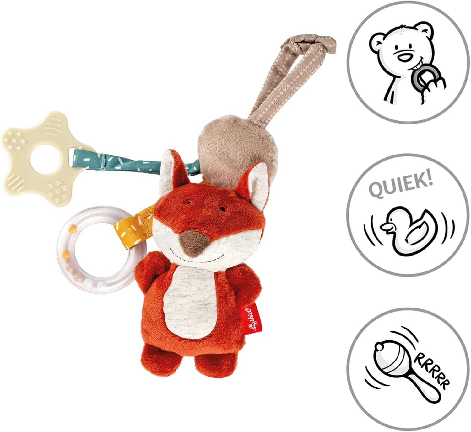 Thumbnail 1 de sigikid 43169 Babyaktivspielzeug Anhänger Fuchs in Rot