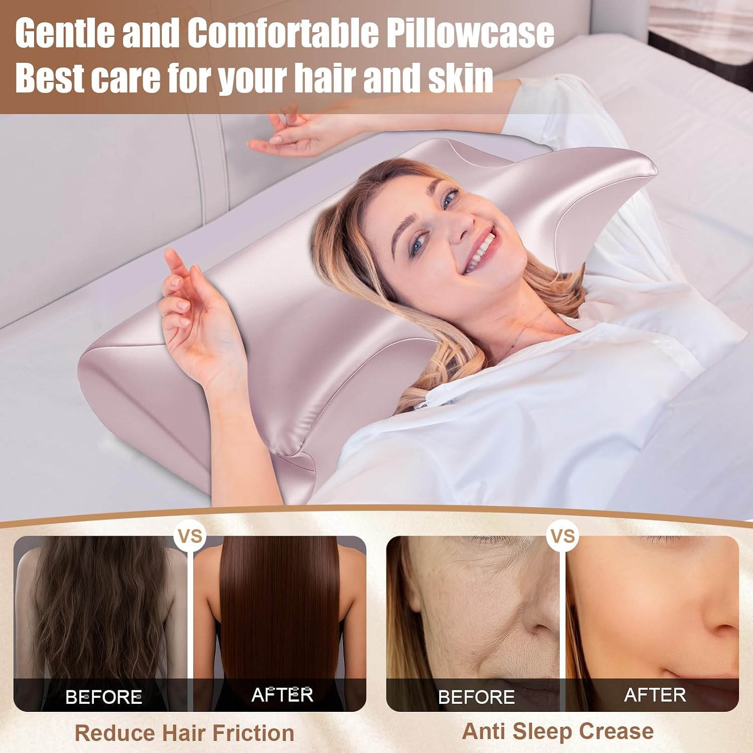 Detalle 2 de SAHEYER Cervical Pillowcase in Satin