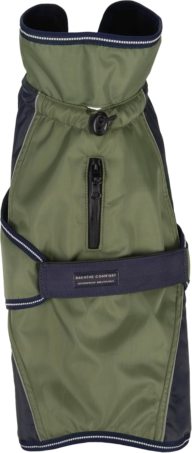 Thumbnail 3 de Flamingo Hundemantel Winter Eisberg Kaki & Dunkelblau – warm, atmungsaktiv und wasserbeständig