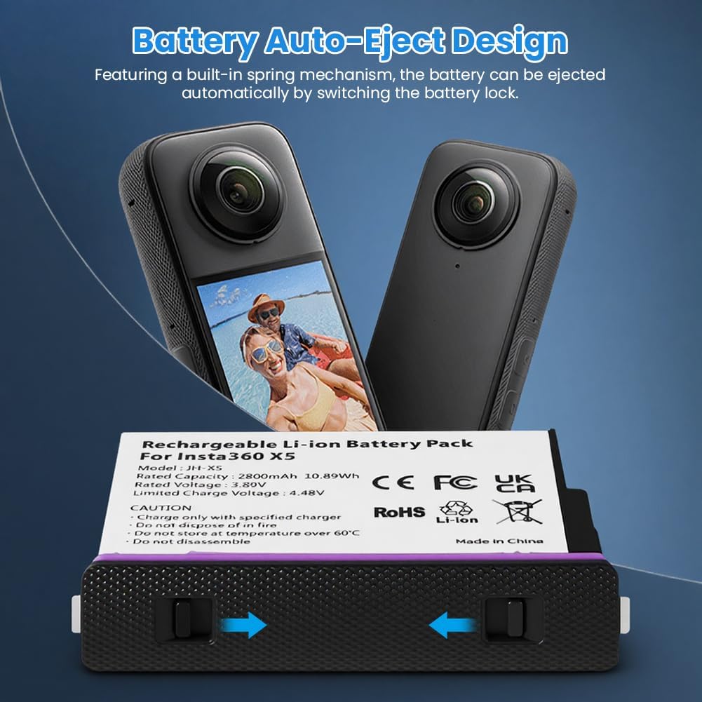 Detalle 2 de OFFCUP Insta360 X5 Battery 2800mAh Pack