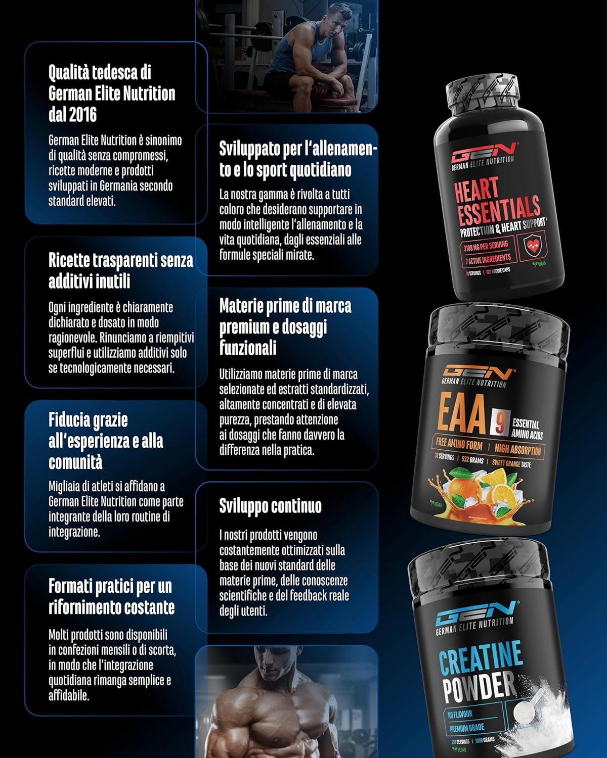 Thumbnail 6 de GEN GERMAN ELITE NUTRITION GlycoPump® 300 g (glicerolo puro in polvere al 65%) vegano e senza additivi