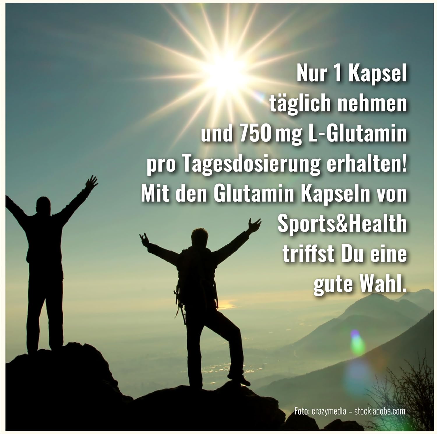 Detalle 2 de L-Glutamin Kapseln (210 Kapseln) mit 750 mg pro Tagesdosis – vegan
