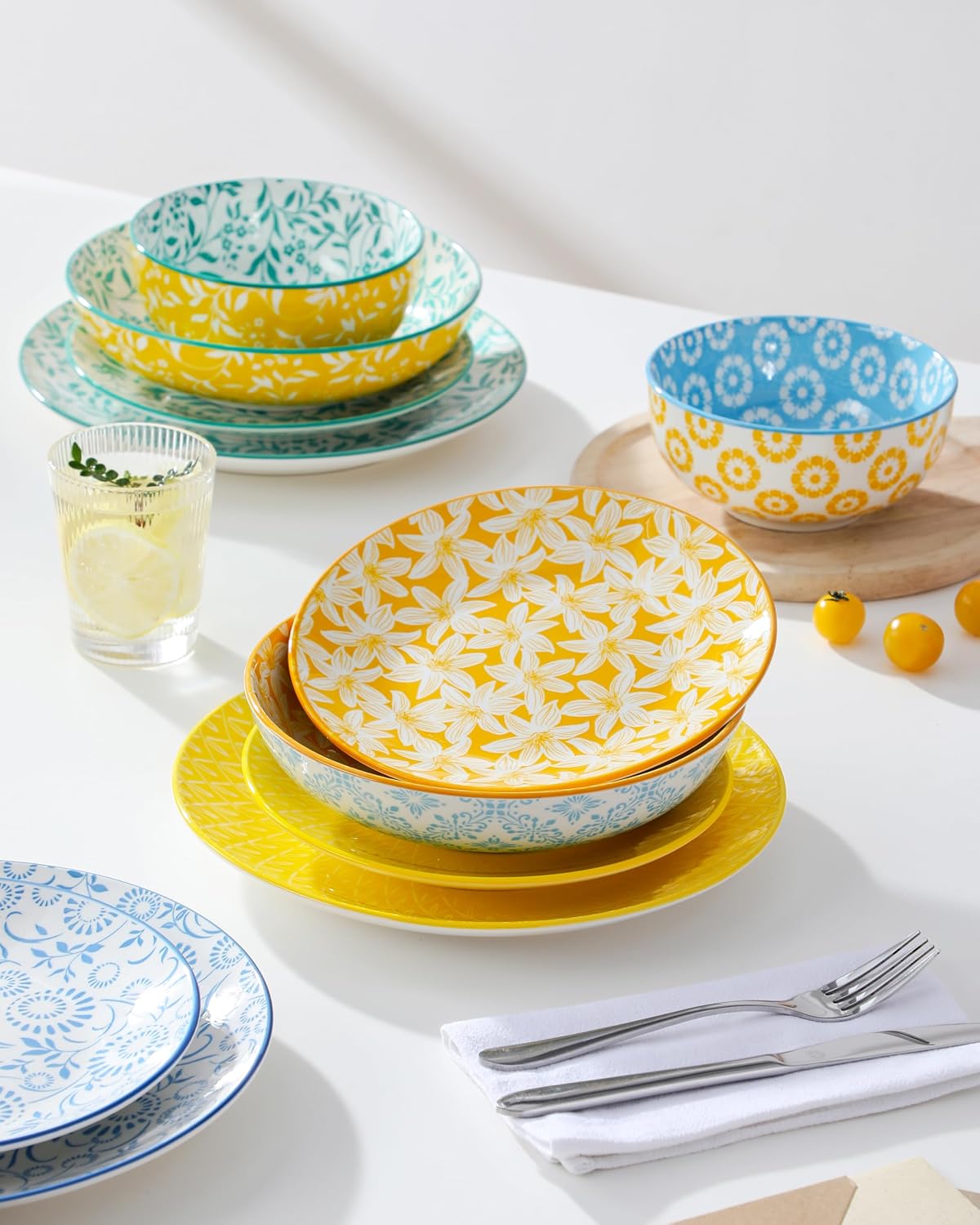 Thumbnail 6 de vancasso SELENE Geschirrset 24-tlg für 6 Personen – Pastellporzellan mit Floral-Design