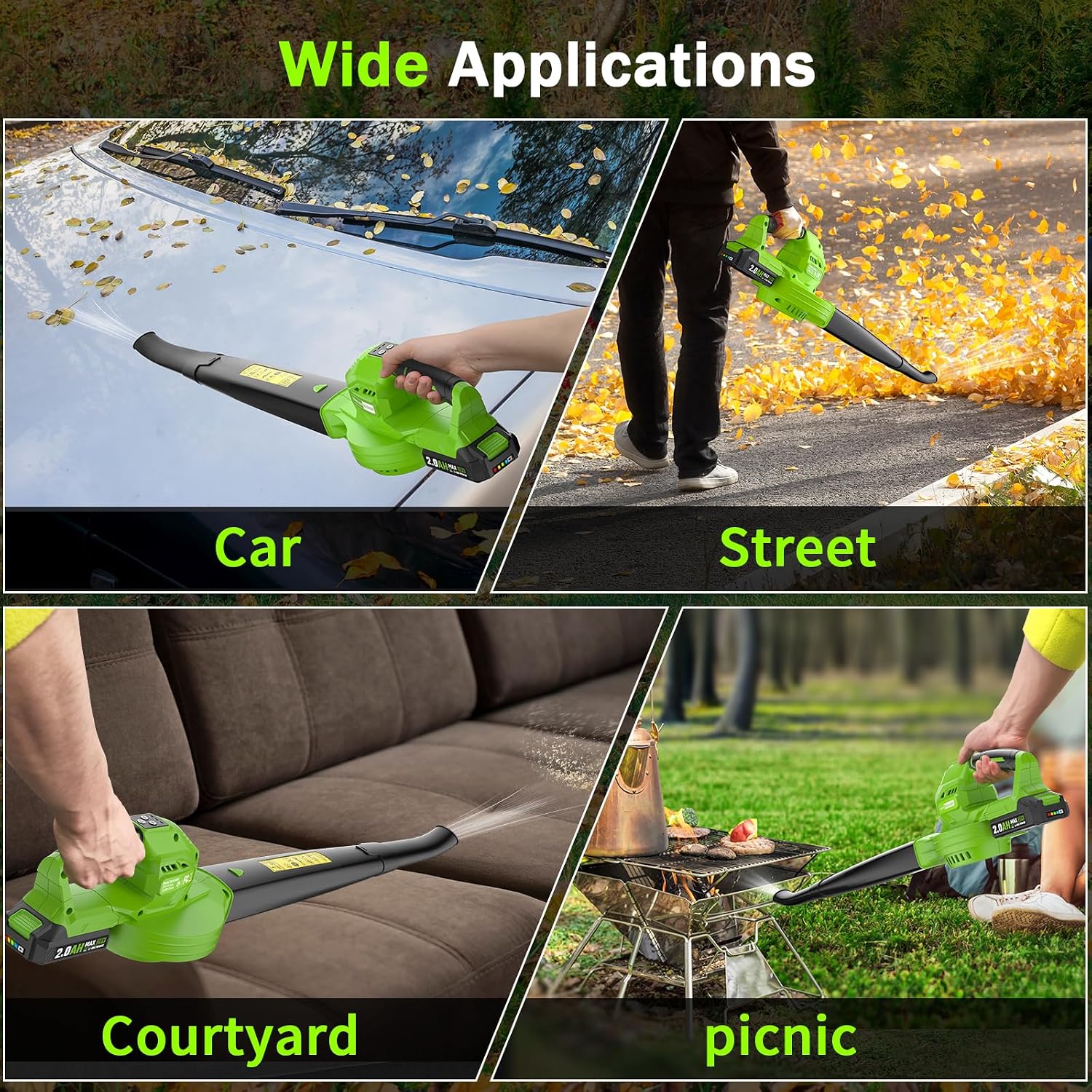 Thumbnail 5 de 20V Cordless Leaf Blower 2 x 2.0Ah batteries 🍃