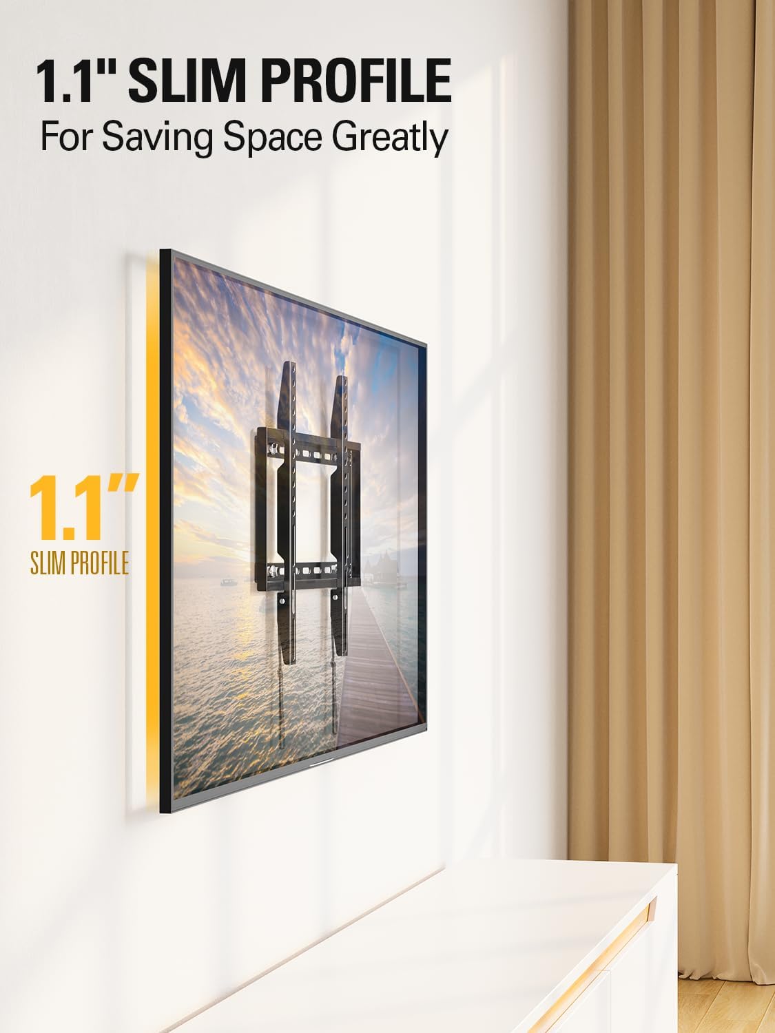 Thumbnail 1 de Mounting Dream MD2361-K Fixed TV Wall Mount, Low-Profile, Up to 100 lbs