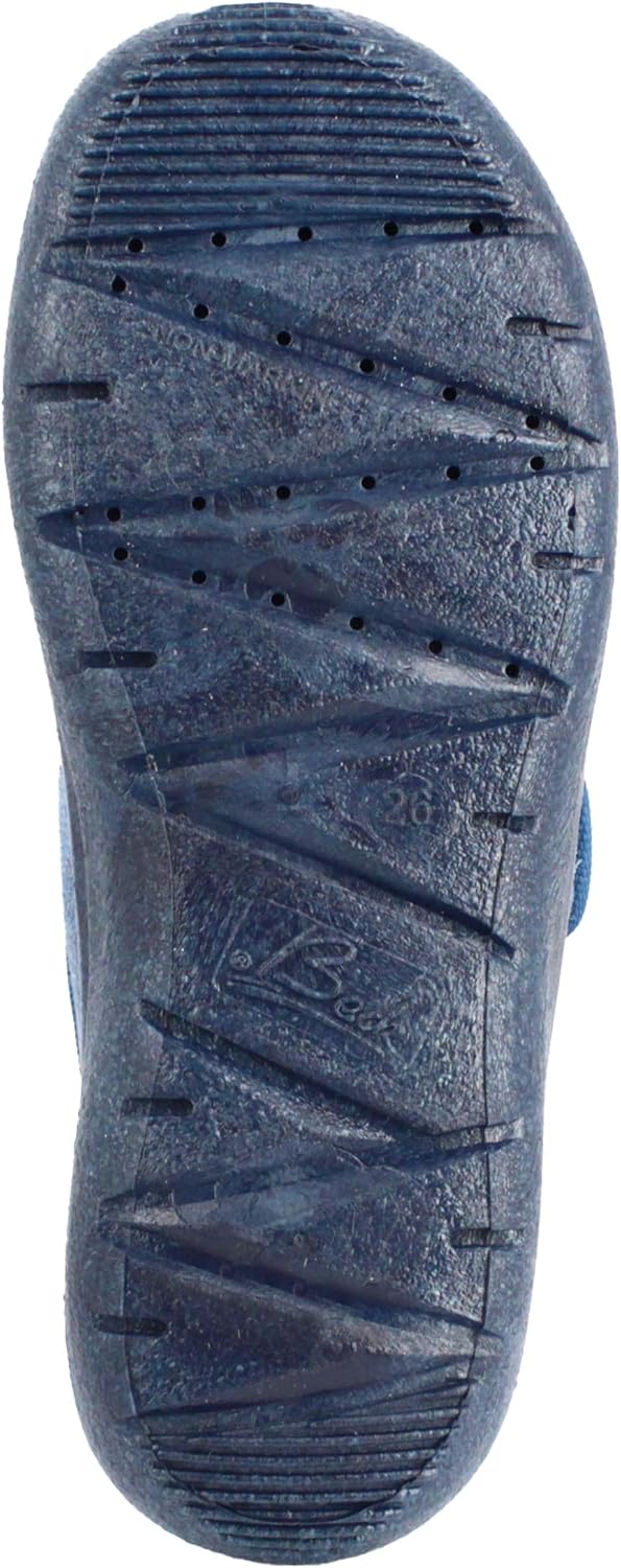 Detalle de Beck Jungen 3085 Hausschuh – Dino-Design, atmungsaktiv, rutschhemmend