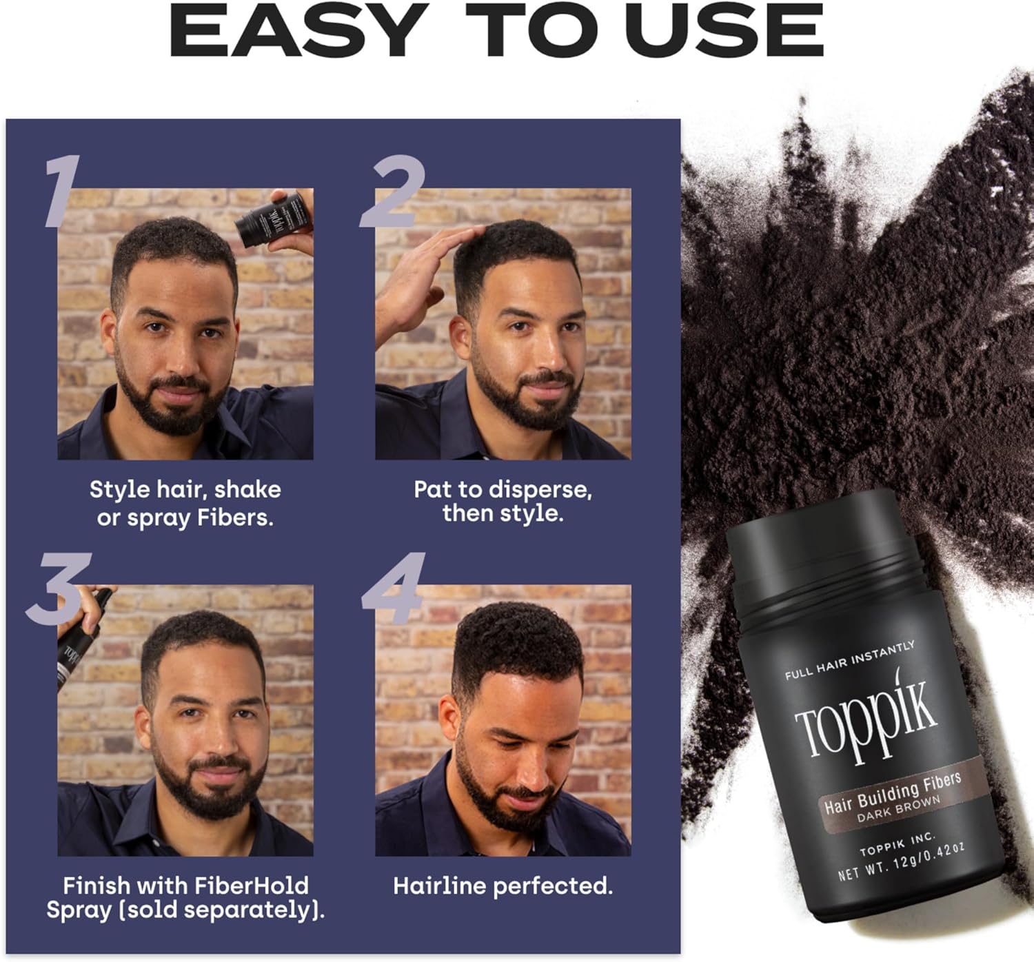Thumbnail 6 de Toppik Hair Building Fibres Powder 3g — brown 💇