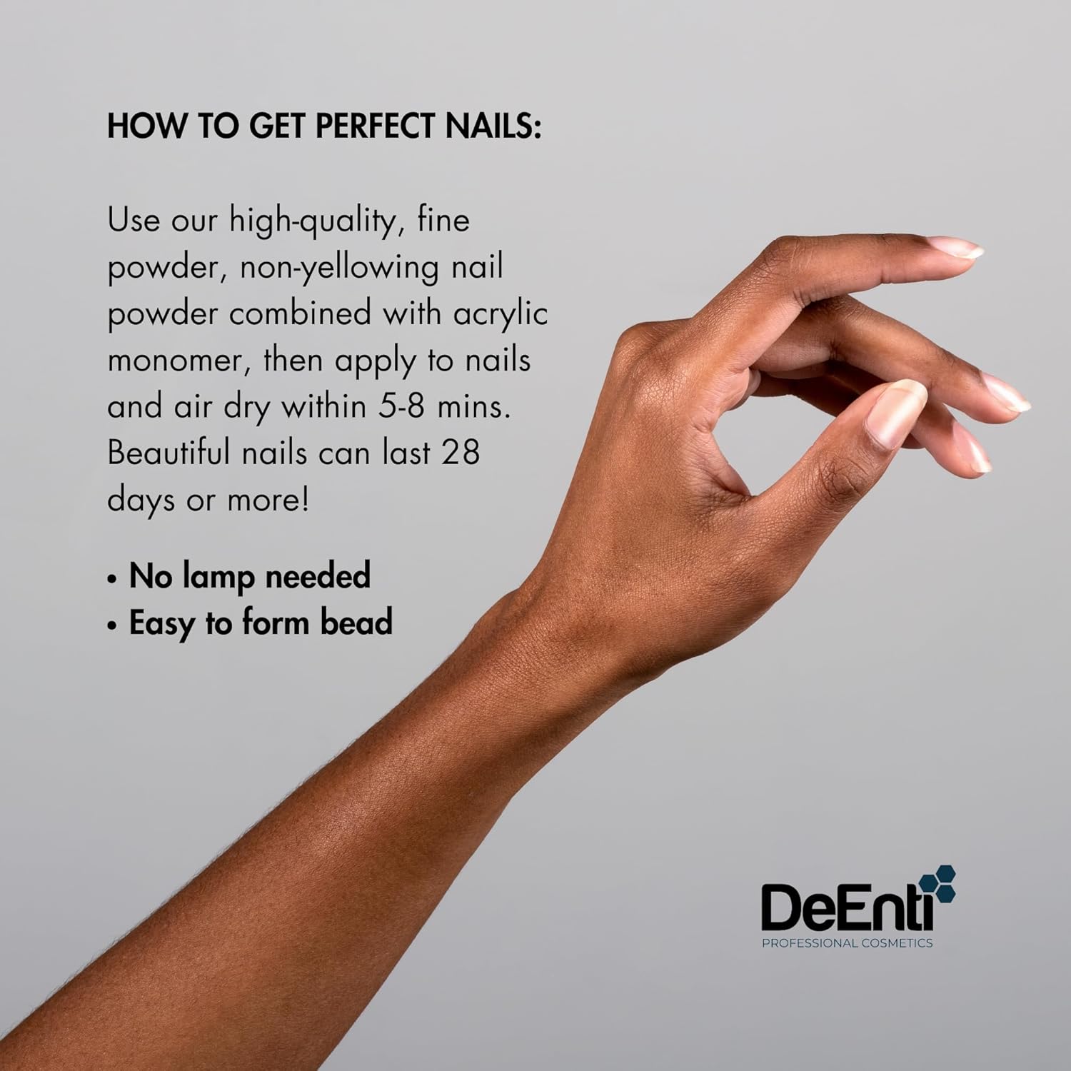 Thumbnail 1 de DeEnti Acrylic Nail Powder - 2oz Medium Pink: Professional Grade, Bubble-Free Finish
