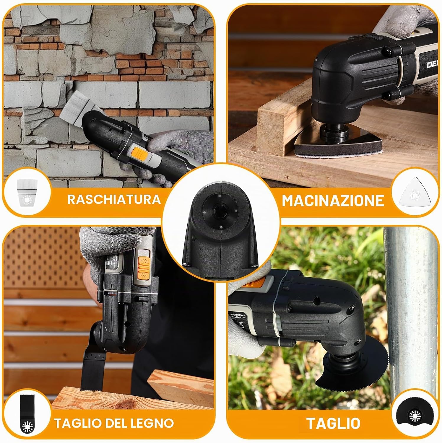 Thumbnail 6 de DEKOPRO 300W Utensile Multifunzione Oscillante: kit completo per taglio, raschiatura e levigatura
