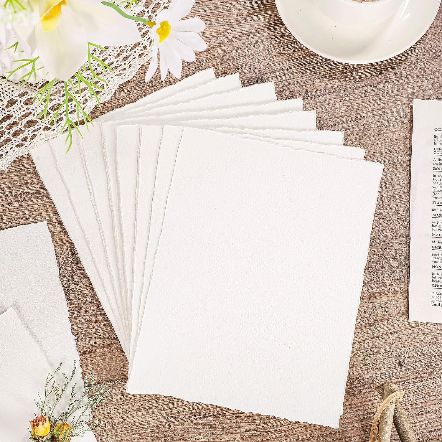 Detalle de Prudiut 25 Sheets Cotton Watercolor Paper, 6 x 8