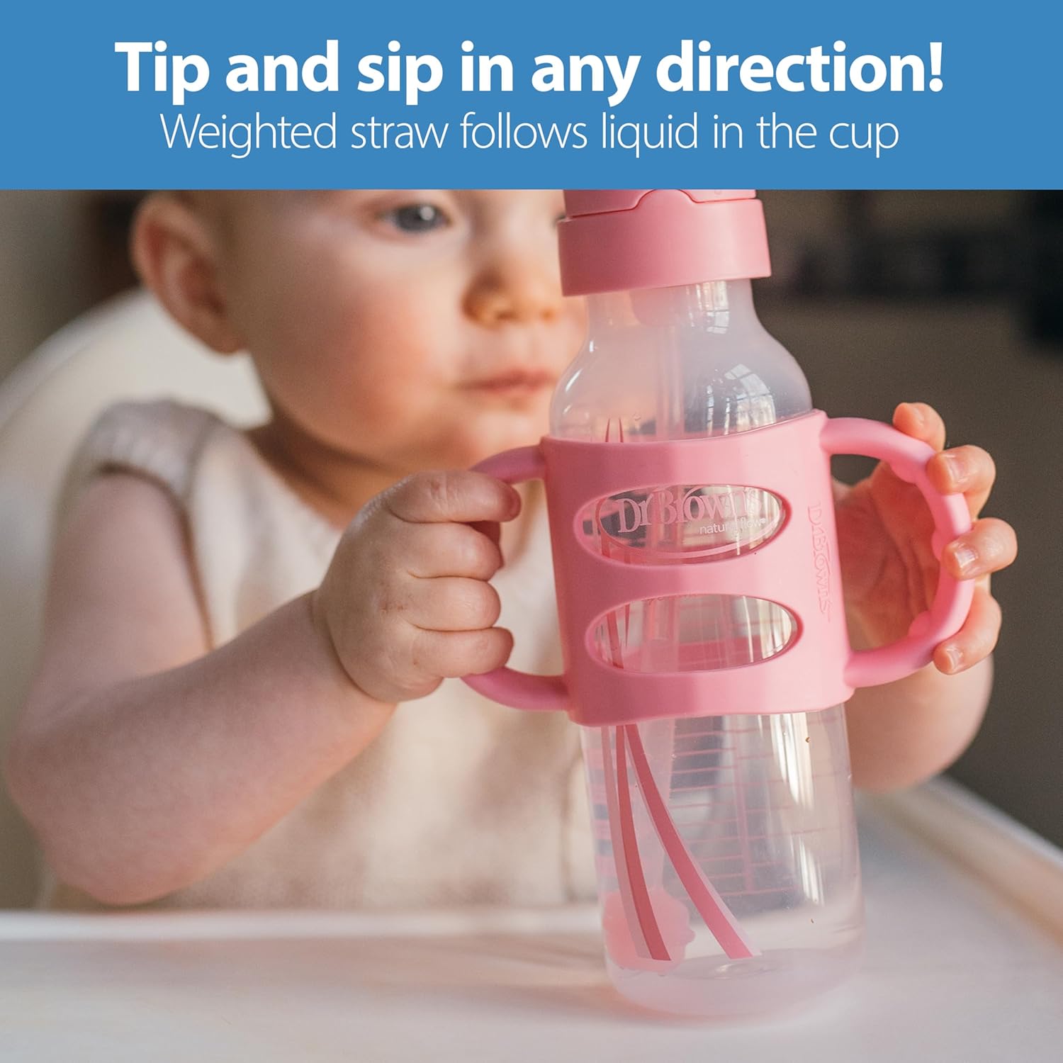 Detalle 2 de Dr. Brown's Milestones Narrow Sippy Bottle 8 oz