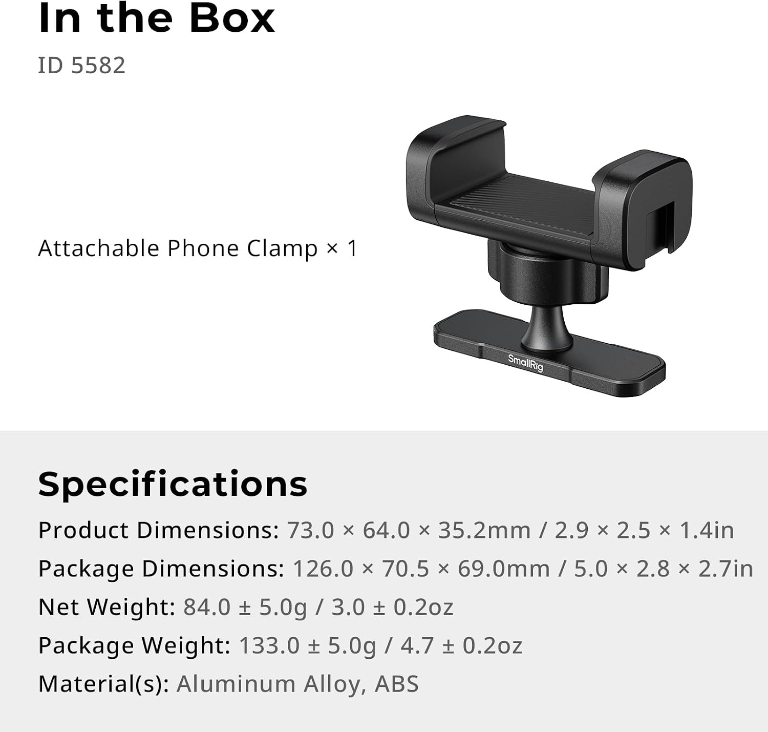 Thumbnail 6 de SMALLRIG Support magnétique pour téléphone 5582 — Base en alliage avec rotule 360°