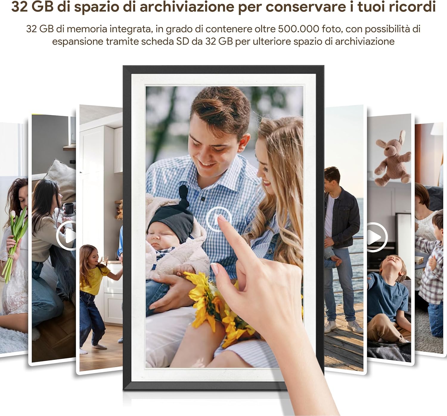 Thumbnail 4 de Frameo Digitaler Bilderrahmen 15,6 Zoll (Full HD, WLAN) mit 32 GB Speicher