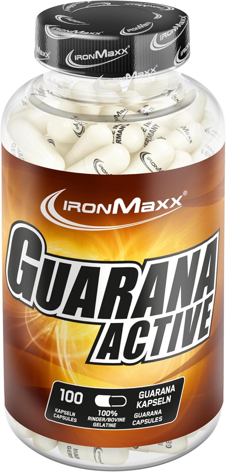 Detalle de IronMaxx Guarana Active – 100 Kapseln: Hochdosierter Guarana-Extrakt für fokusierten Energieschub