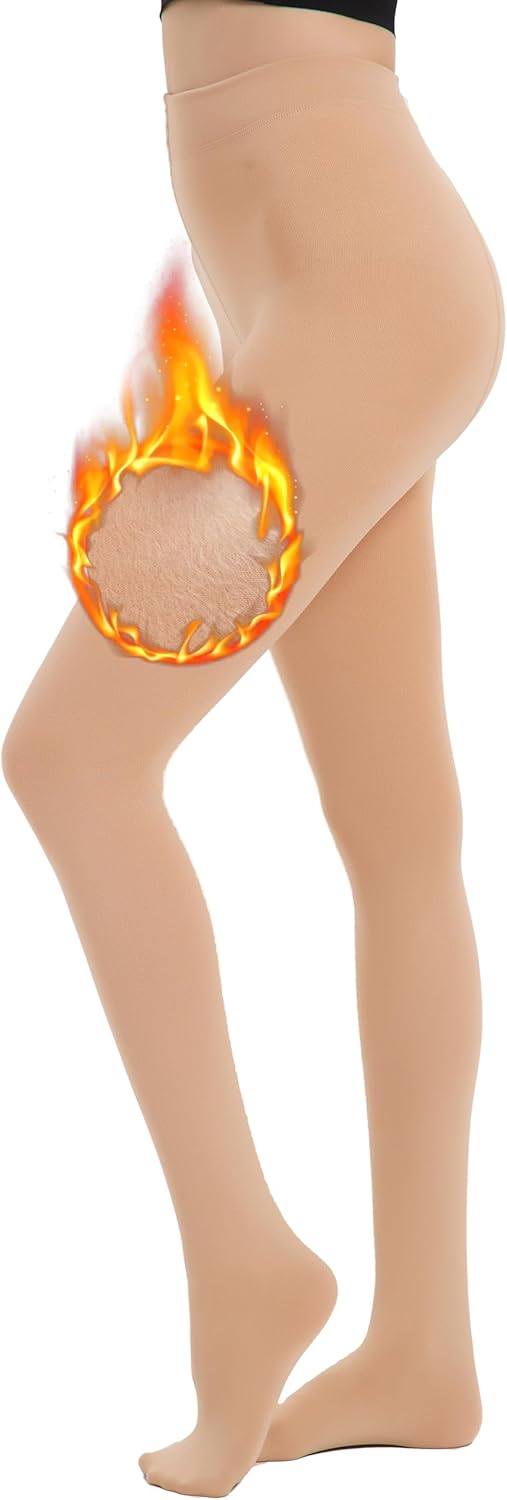 Detalle de Hiltzo Collants Chauds pour Femmes - Hiver Extensible & Épais en Polar Taille Haute