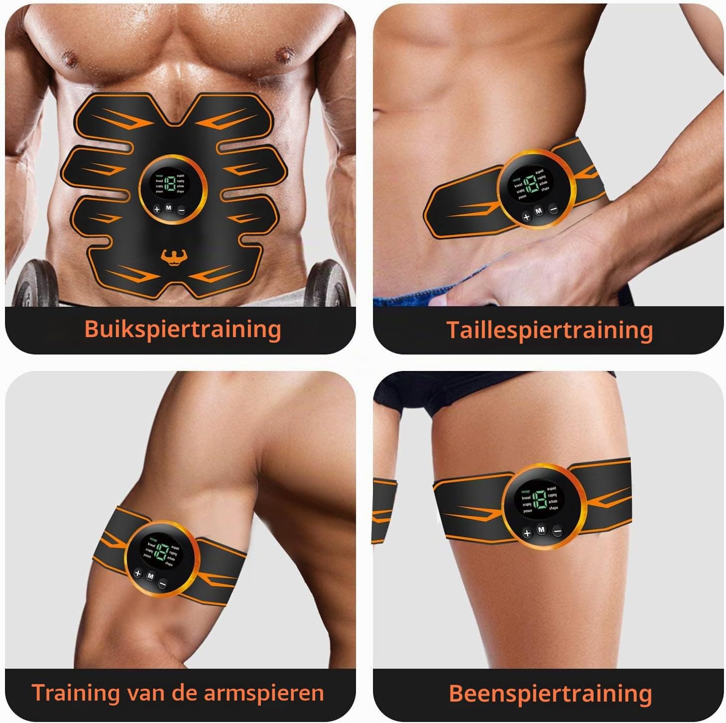 Detalle 2 de Queath Abs Trainer EMS-spierstimulator voor buik, armen en benen, 8 modi