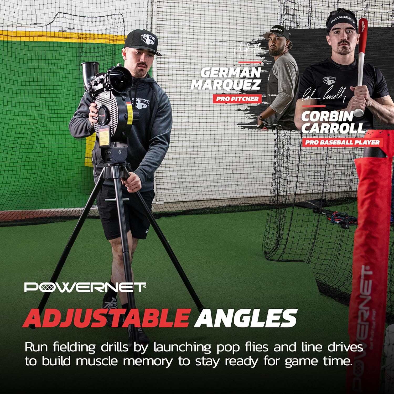 Thumbnail 4 de PowerNet Launch F-lite Baseball and Softball Pitching Machine