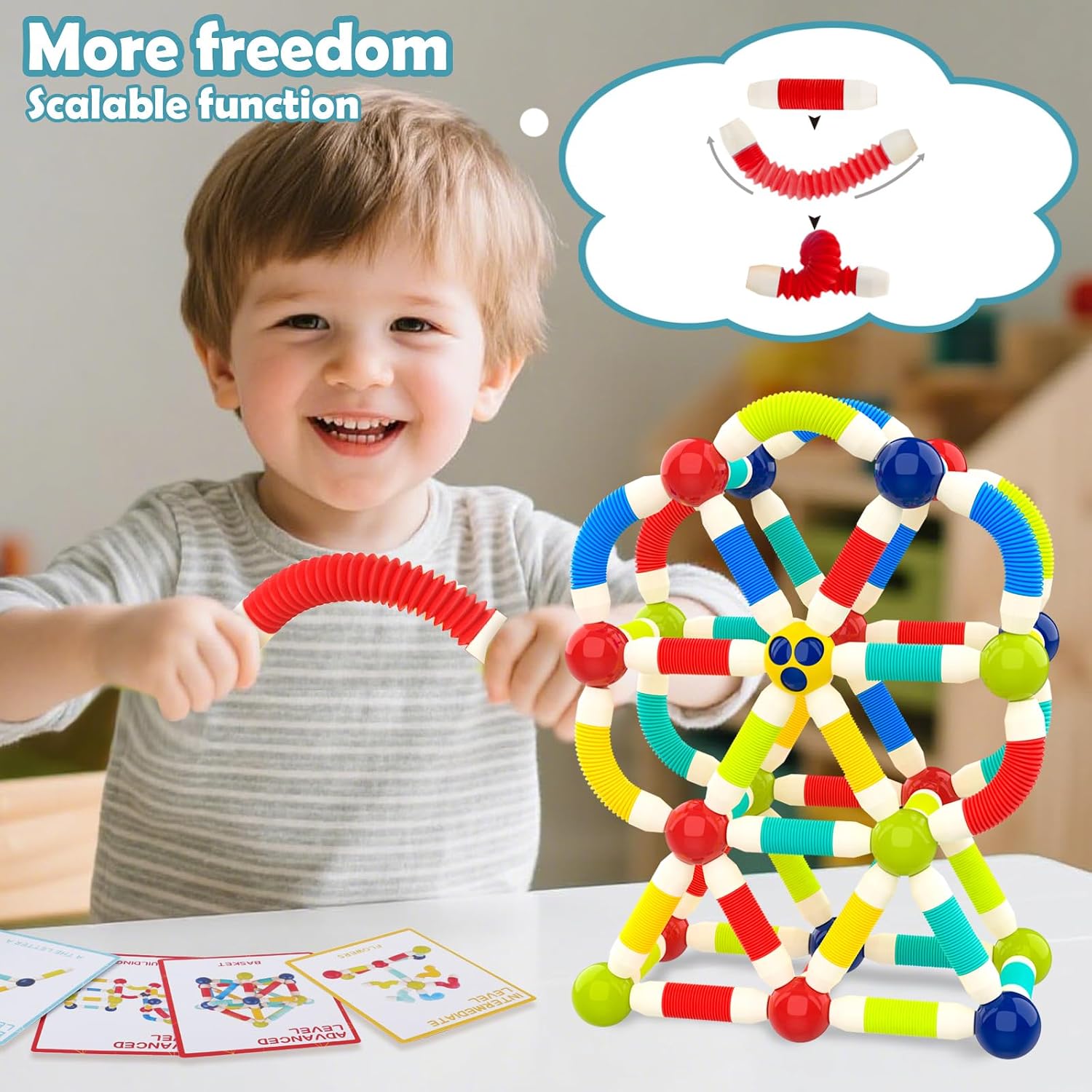 Detalle 2 de nicknack Magnetic Building Telescopic Stick Toy – 67-Piece STEM Set for 3–8 Year Olds