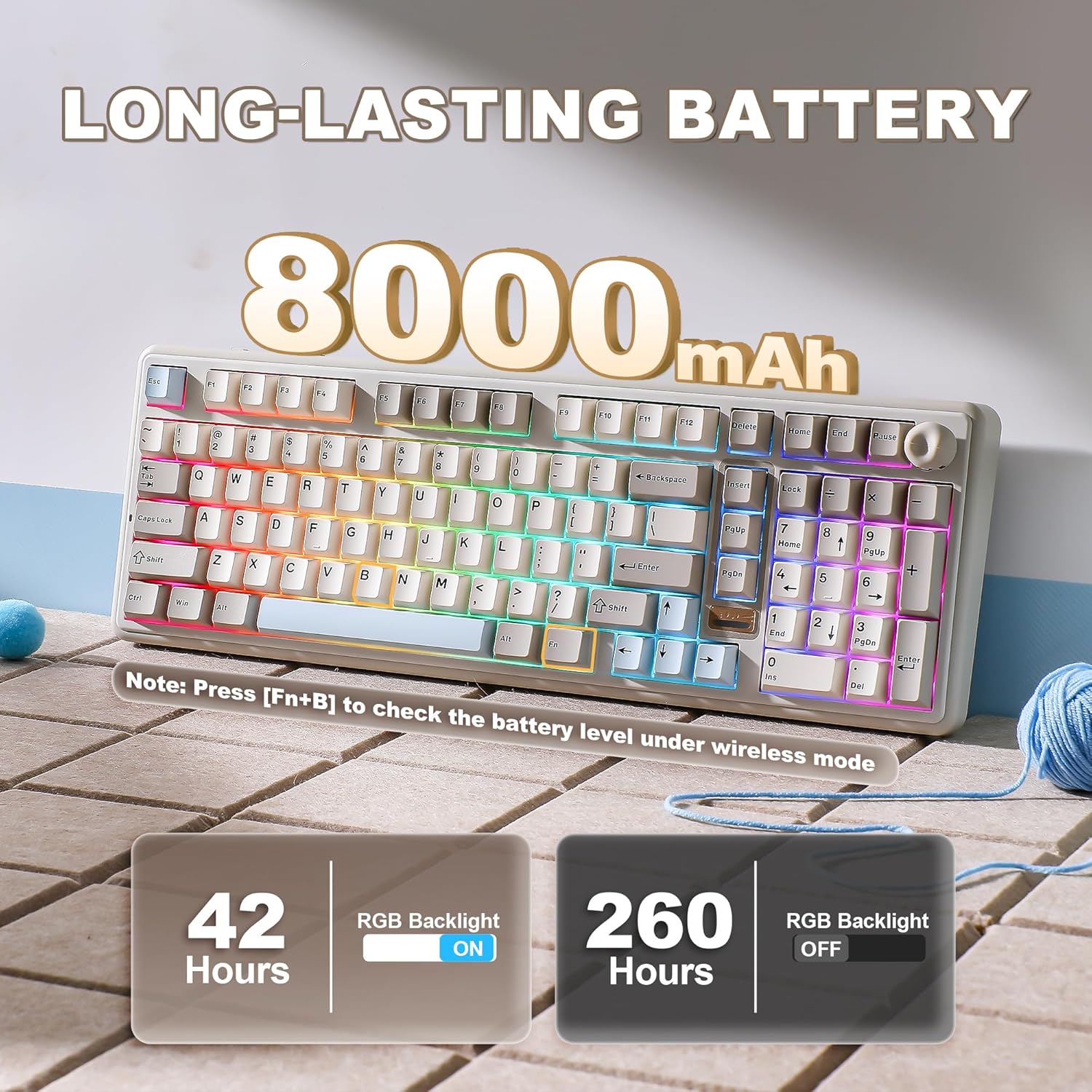 Thumbnail 6 de YUNZII B98 Pro QMK/VIA Wireless Mechanical Gaming Keyboard (96% layout, cat knob, BT/2.4G/USB-C)