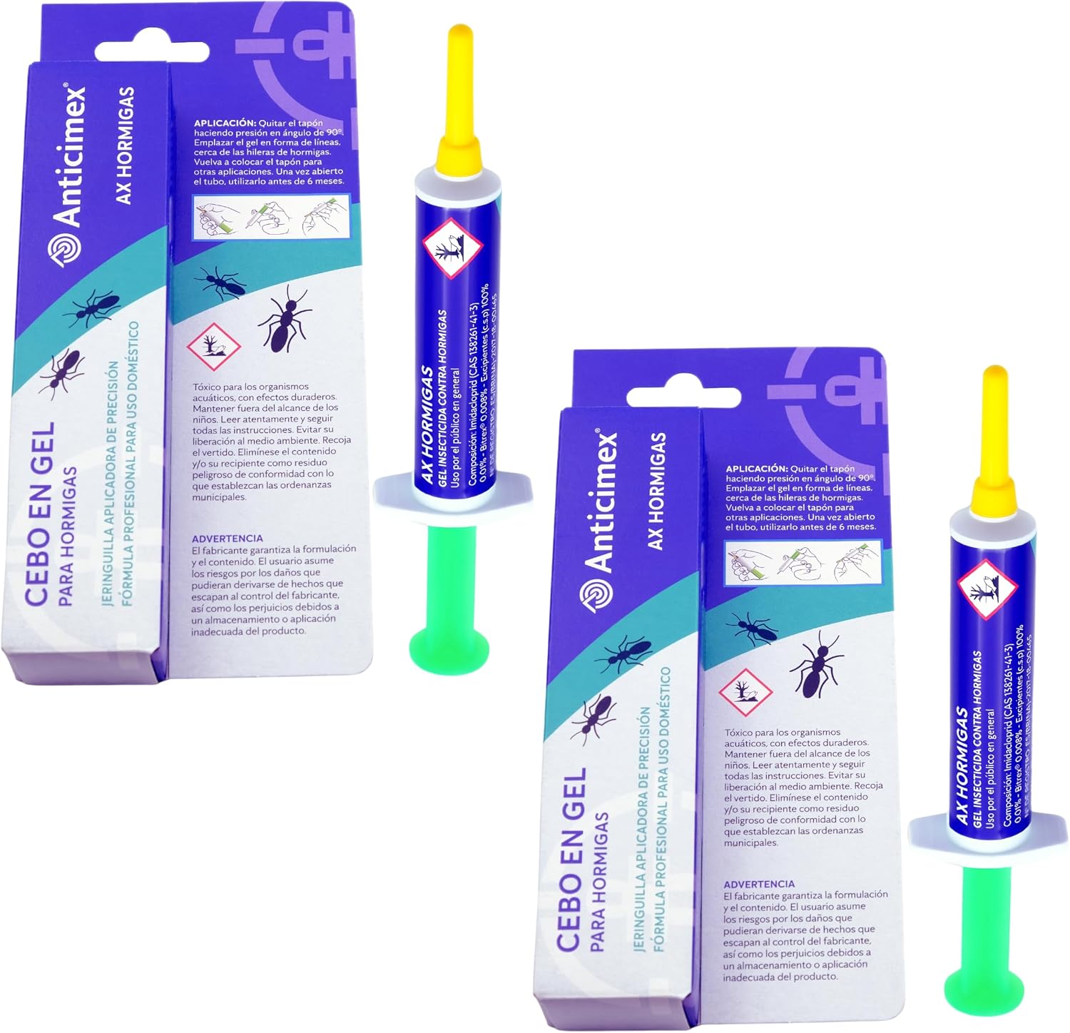 Detalle 2 de ANTICIMEX Gel Mata Hormigas 10 g: cebo para interior y exterior, elimina colonias y reina con aplicación de precisión