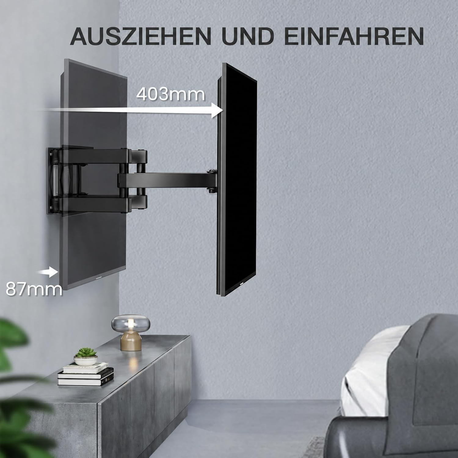 Thumbnail 5 de PERLESMITH TV Wandhalterung 26–65" für Fernseher