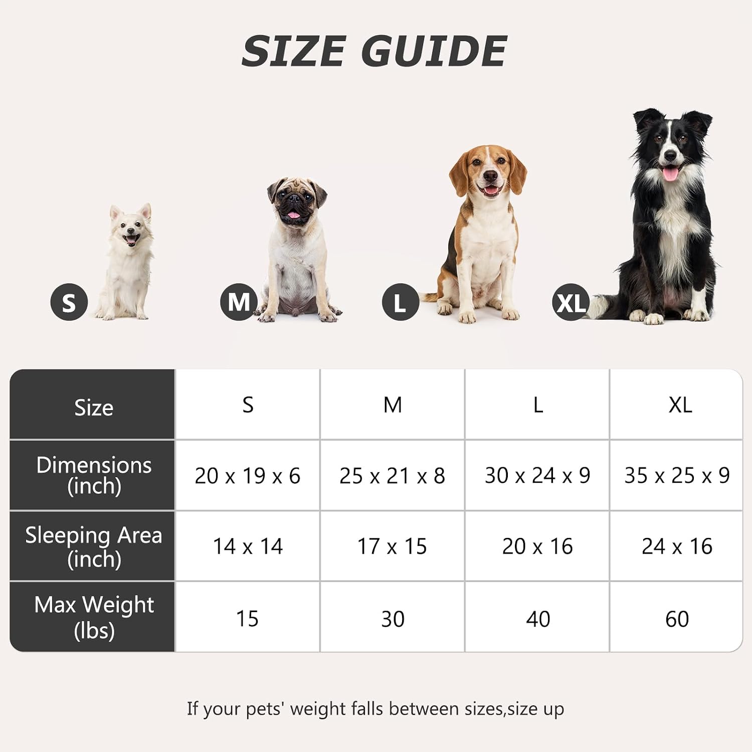 Detalle 2 de MIXJOY Rectangle Dog Bed 25 in, Grey