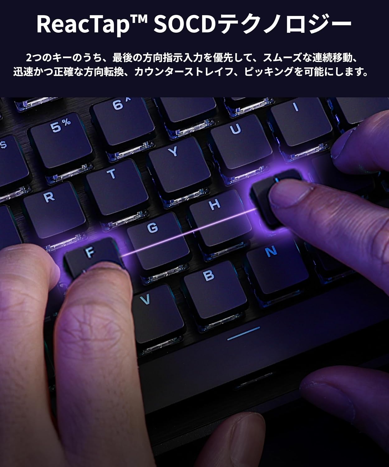 Detalle de TURTLE BEACH Vulcan II TKL ゲーミングキーボード 日本語配列JIS、ホットスワップ対応リニアスイッチ搭載