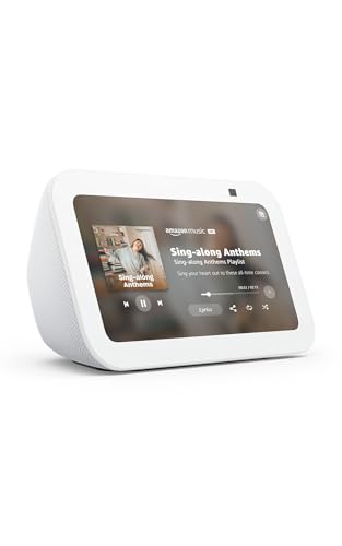 Detalle de Amazon Echo Show 5 (Newest Model) – Glacier White