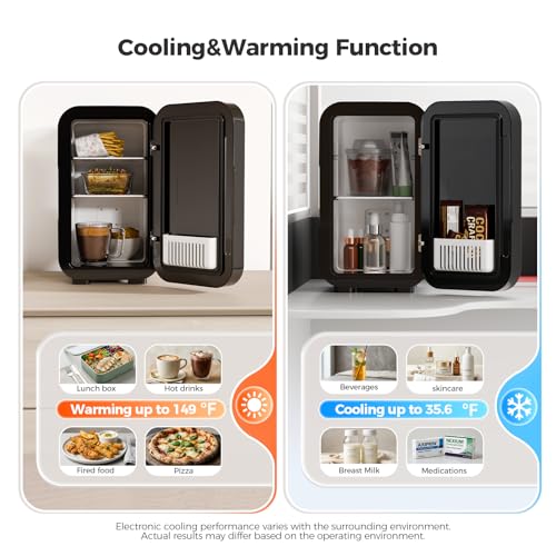 Detalle 2 de YASHE Mini Fridge 6 Litre/8 Can: Portable Thermoelectric Cooler for Bedroom, Dorm, Car and More