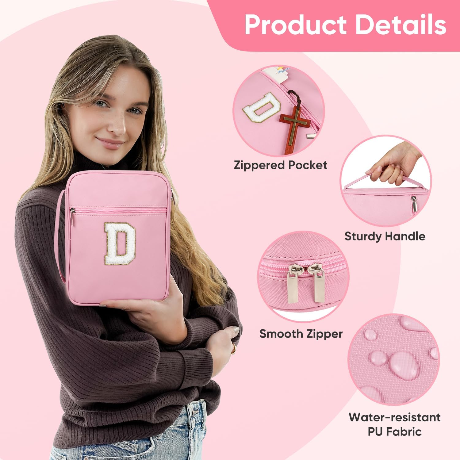 Detalle de Fruobeyla Bible Cover, Pink