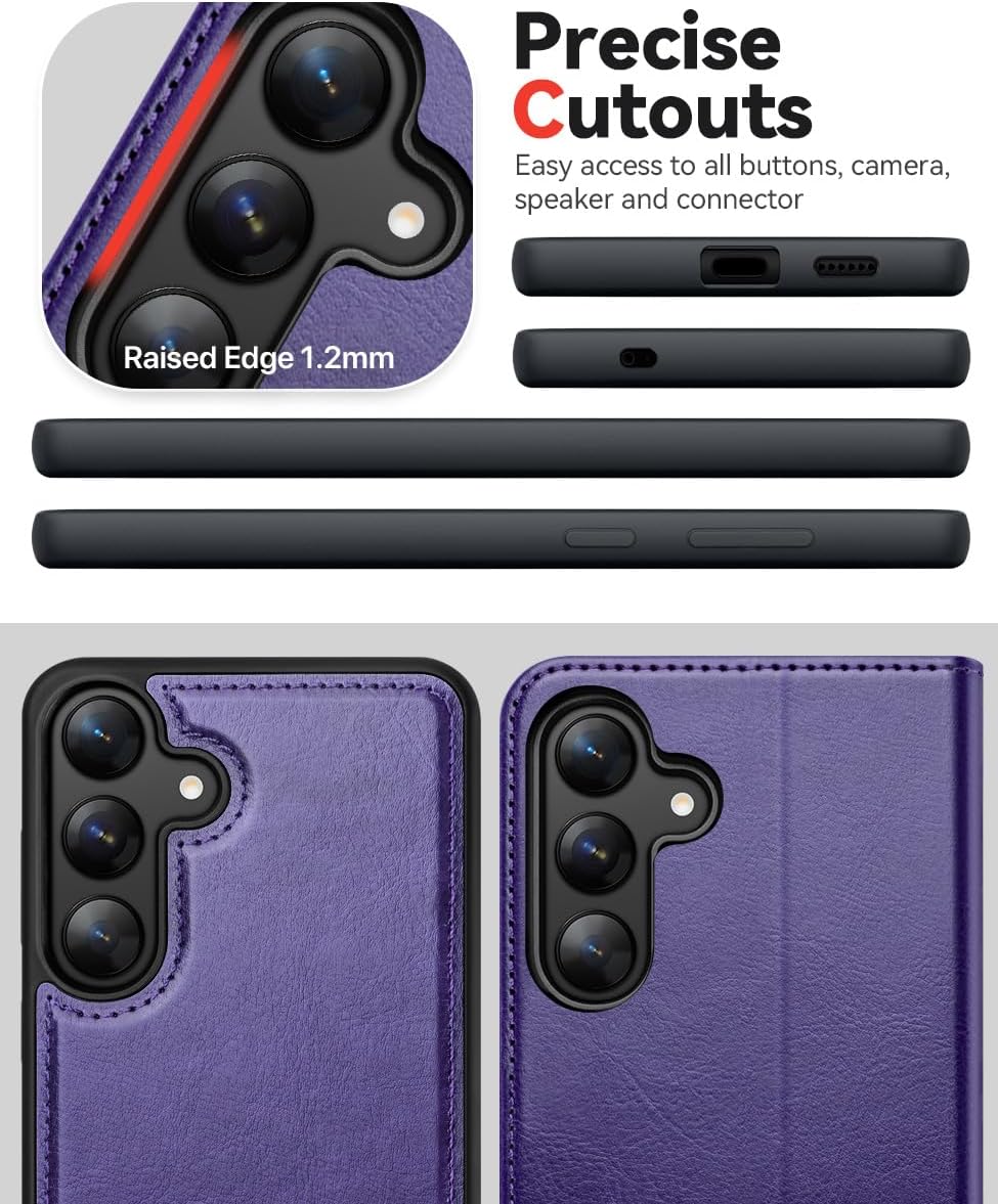 Thumbnail 6 de OCASE 2in1 Hülle für Samsung Galaxy S25 – Abnehmbare magnetische Hülle, Kartenfach, RFID-Schutz, Violett