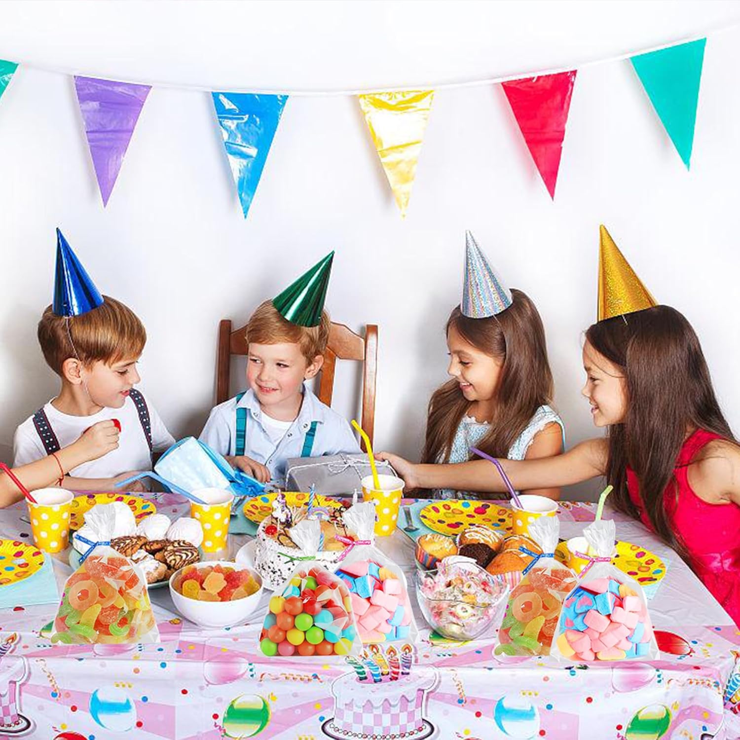 Thumbnail 6 de Rhimooay 200er Pack kleine Cellophantüten für Süßigkeiten, 25×18 cm