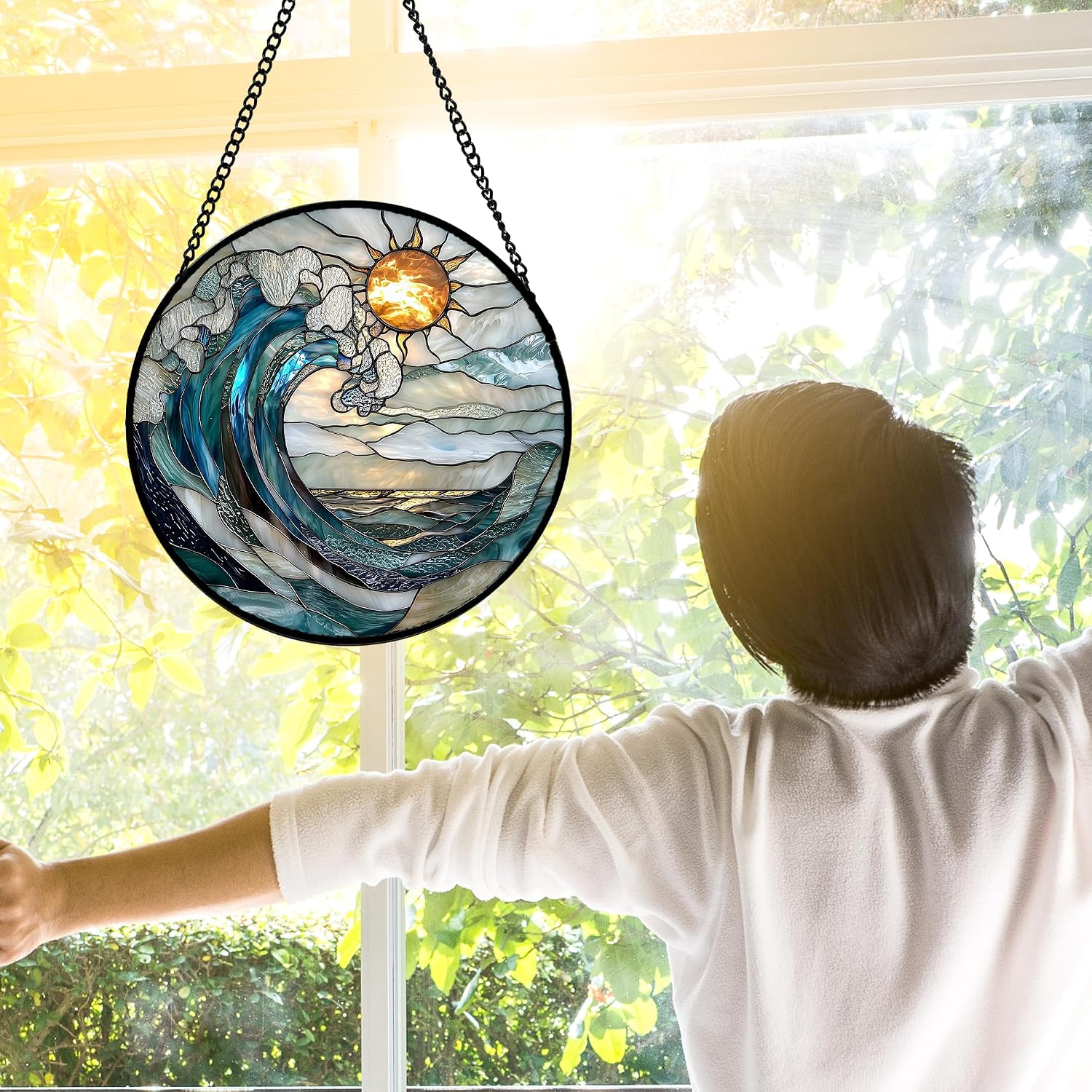 Detalle 2 de Stained Glass Suncatcher, 7.8-inch