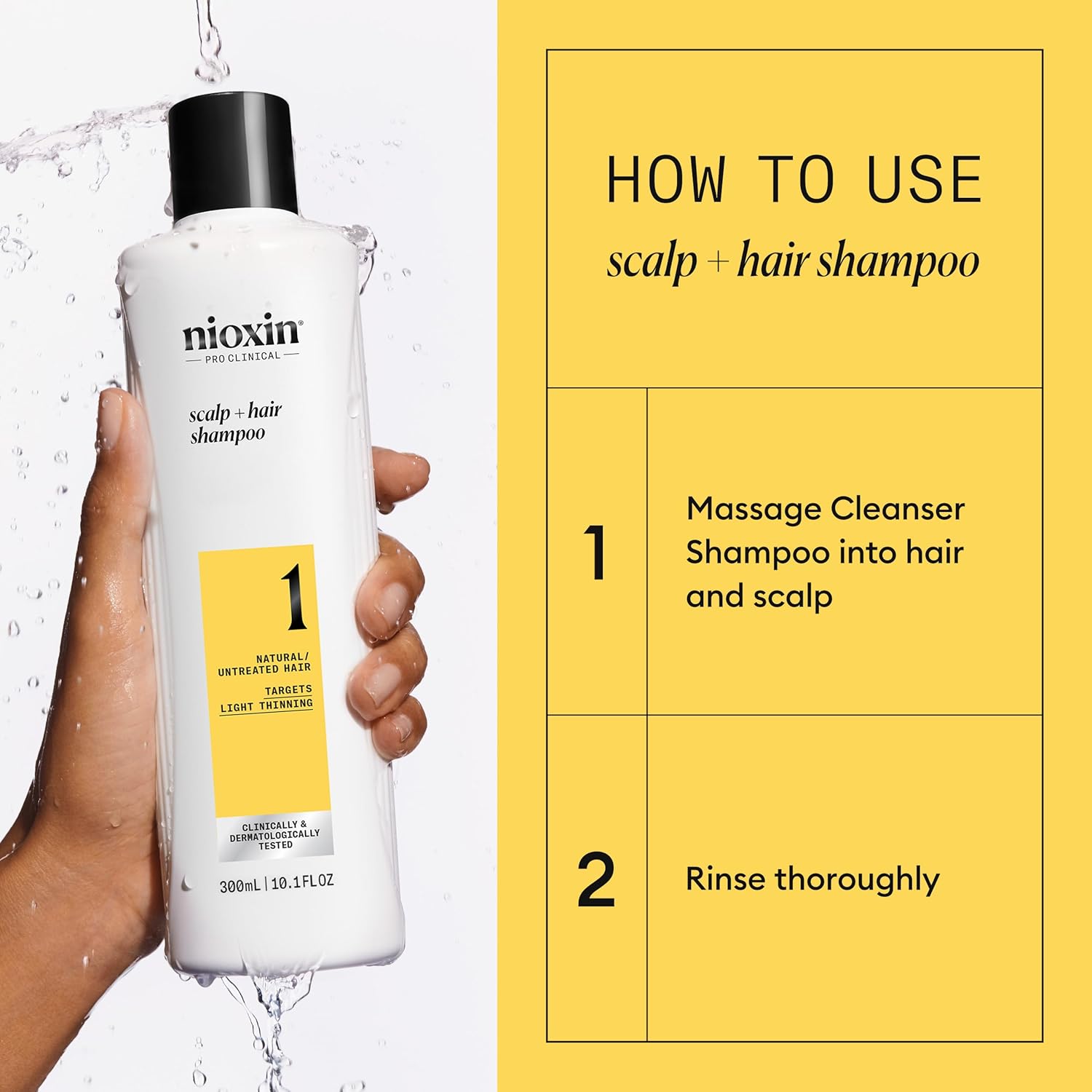 Thumbnail 3 de Nioxin System 1 Hair Thickening System for natural hair with light thinning (biotin & niacinamide) – shampoo, conditioner & serum